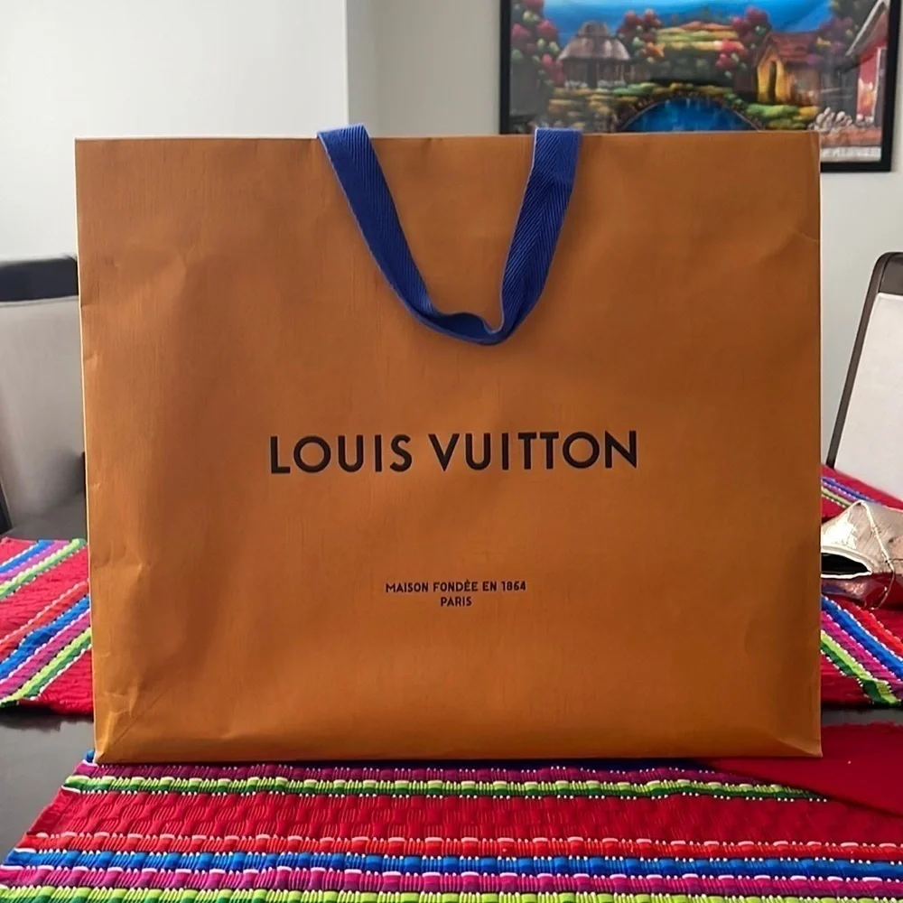 Louis Vuitton shopping bag empty